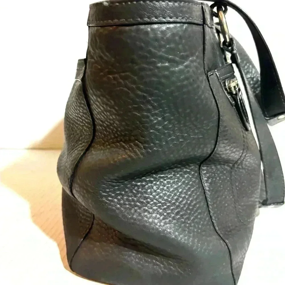 Coach vintage black  pebbled leather tote bag